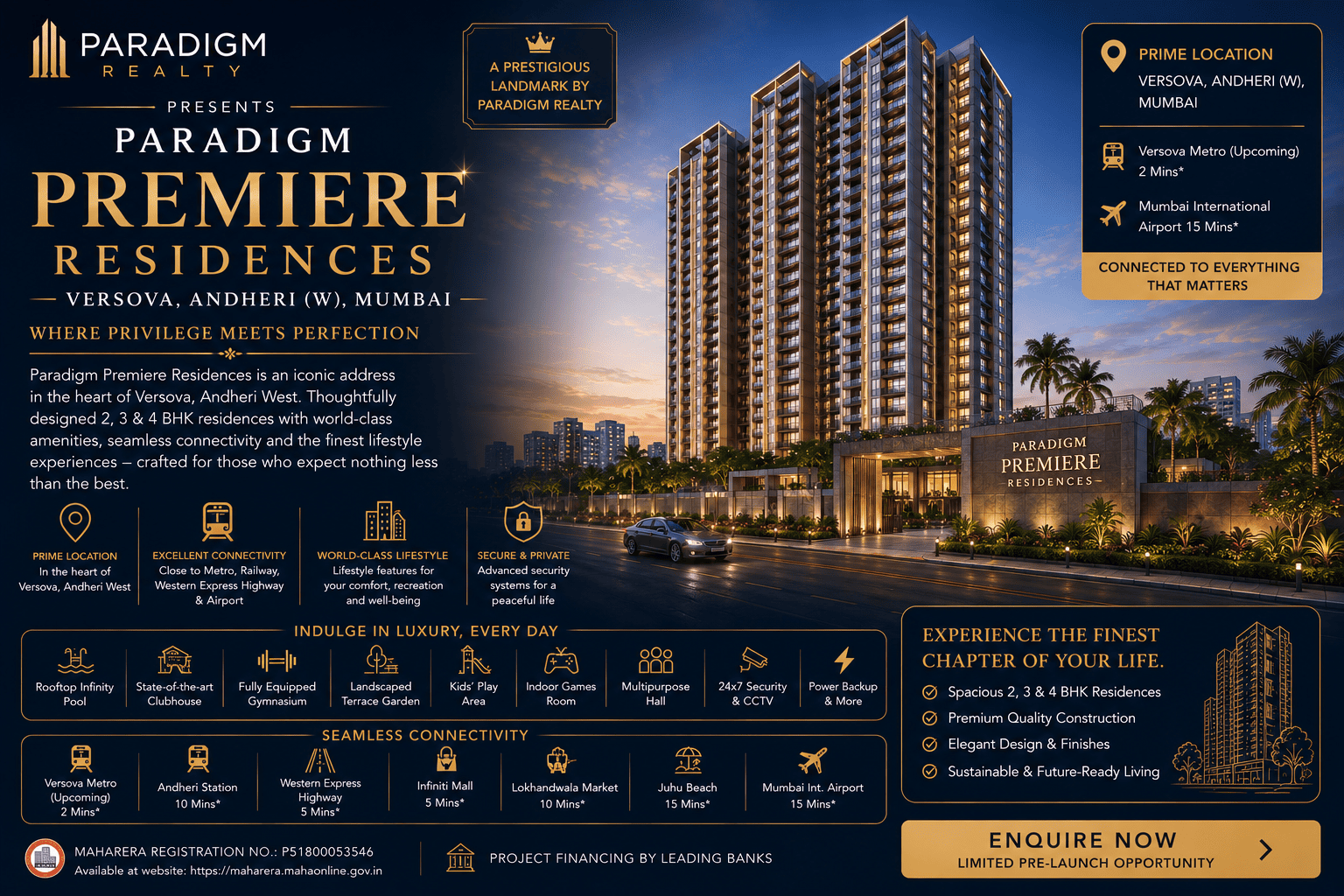 Paradigm Premiere Residences Versova - Premium Luxury Apartments Mumbai